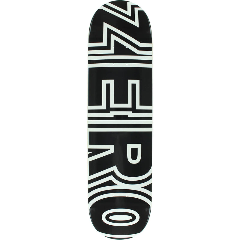 Zero Bold Skateboard Deck - 8.75" Black/White - X747X