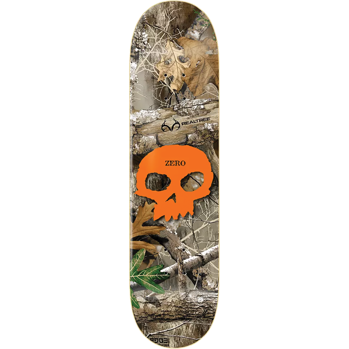 Zero Real Tree Single Skull Deck - 8.25" Orange