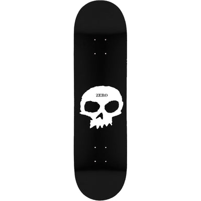 Zero Single Skull Skateboard Deck - 8.25" Black/White - X747X