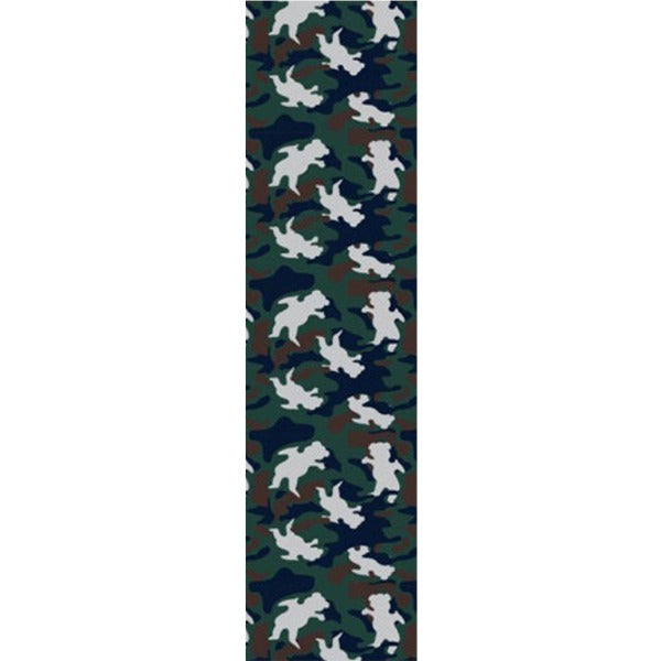 Grizzly OG Bear Warp Single Sheet Griptape - 9″x33″ Camo Green - X747X