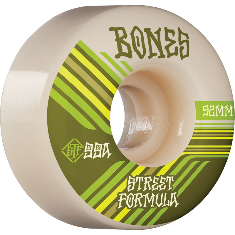 Bones STF Retros V4 Wide 52mm 99a Wheels - White (Set of 4) - X747X