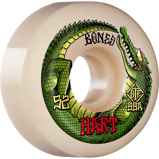 Bones STF Hart Speed Gator V5 52mm 99a Wheels - White (Set of 4) - X747X
