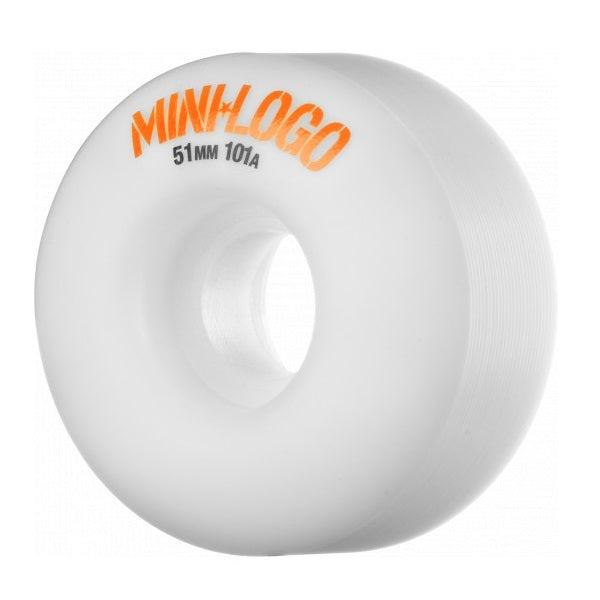 Mini Logo Wheels C-Cut 51mm 101a - White (Set of 4) - X747X