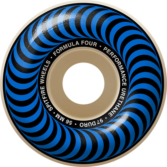 Spitfire Wheels F4 Classic 56mm 97a - Natural/Blue (Set of 4)