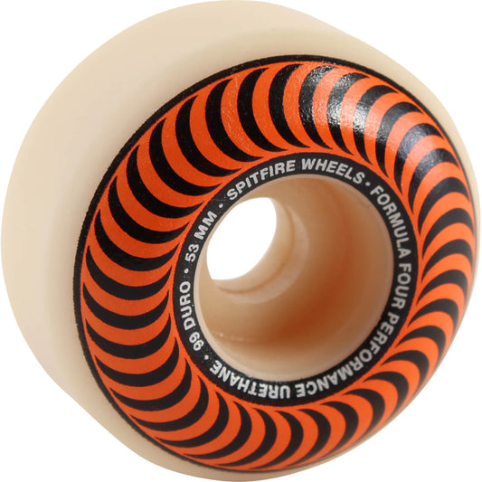 Spitfire Wheels F4 Classic Swirl 53mm 99a - White/Orange (Set of 4)