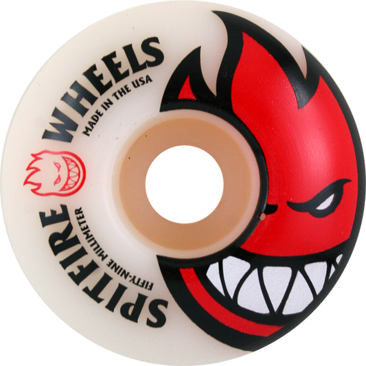 Spitfire Wheels Bighead 52mm 99a - White/Red (Set)