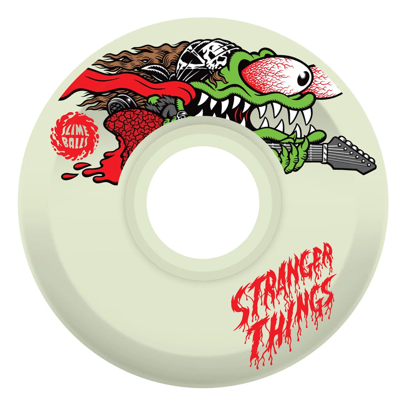 Slime Balls x Stranger Things Meek Slasher Eddie Light Ups Wheels 60mm 78a - Glow In The Dark (Set) - X747X