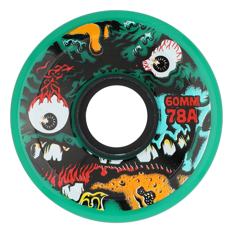 Slime Balls Roskopp Face Two Reissue OG Slime Wheels 60mm 78a - Green (Set of 4) - X747X