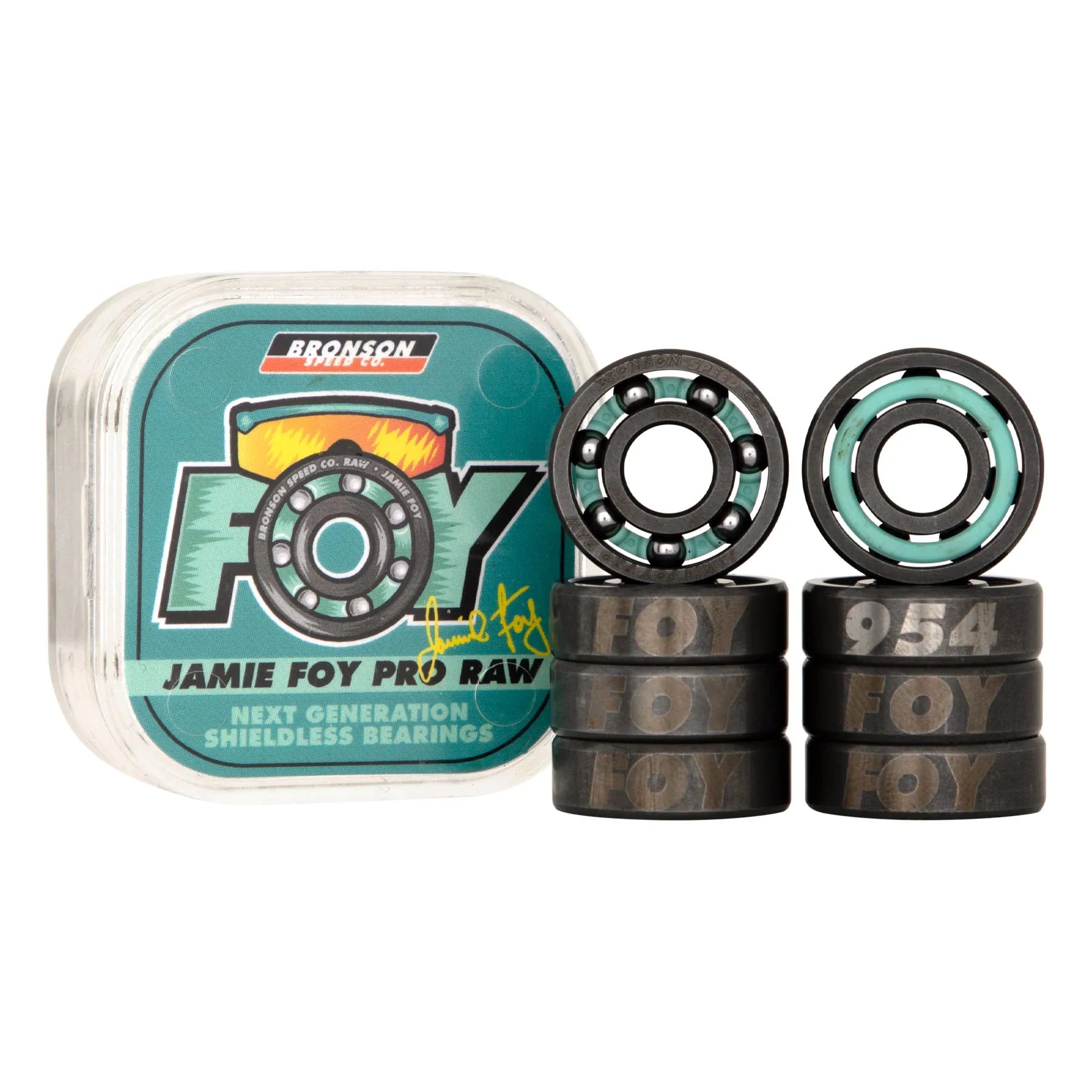 Bronson Jamie Foy Pro Skateboard Bearings - Raw (8 Pack) - X747X