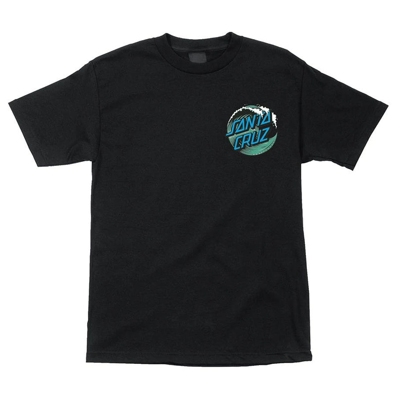 Santa Cruz Wave Dot Short Sleeve Youth T-Shirt - Black - X747X