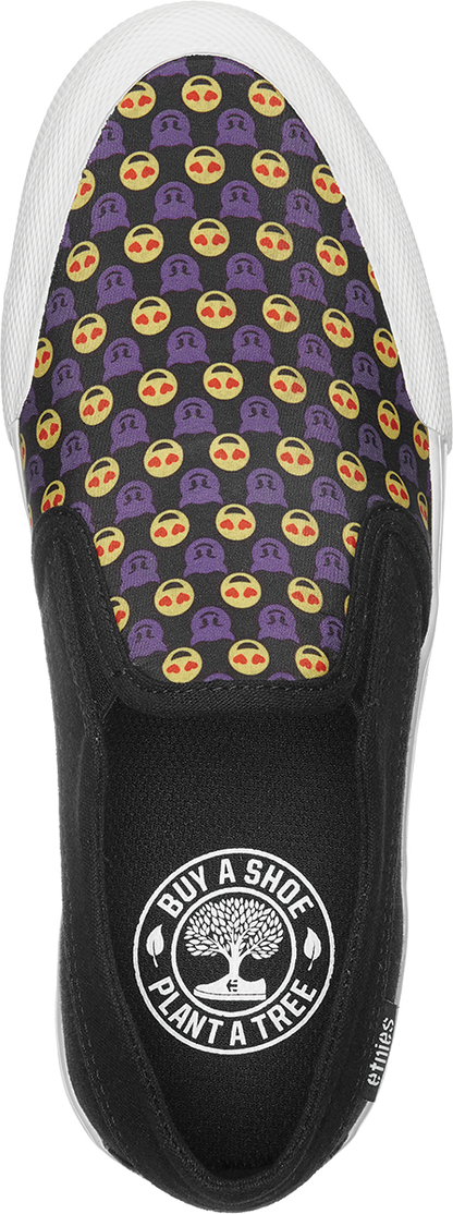 Etnies Langston Womens Black/Yellow/Black Slip Skate Shoes