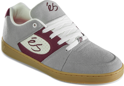 eS Accel Slim Grey/Burgundy Skate Shoes