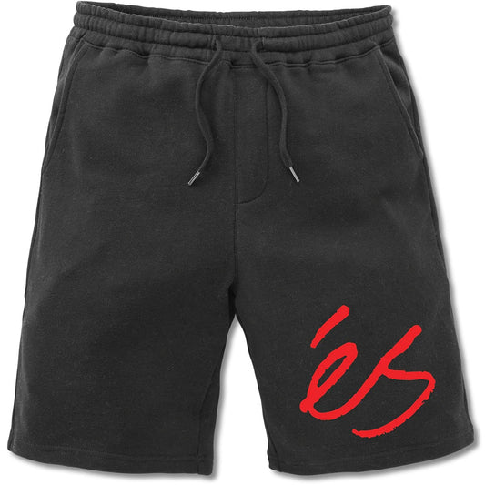 éS Big Script Sweat Shorts - Black