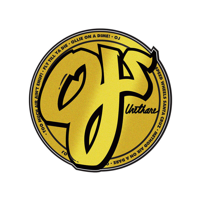 OJ Speed Wheels Classic Gold Foil 3" Sticker - X747X