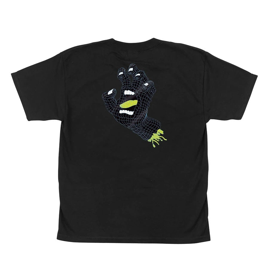 Santa Cruz Framework Hand Short Sleeve Youth T-Shirt - Black