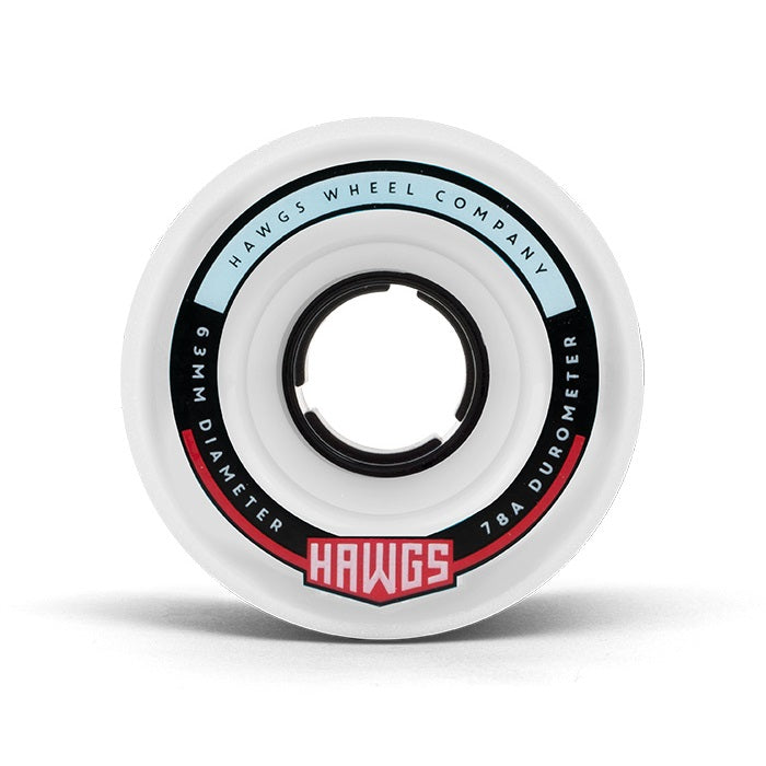 Hawgs Fatty Wheels 63mm 78a - White (Set of 4)