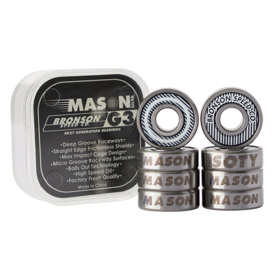 Bronson Speed Co. Mason Silva Pro G3 Skateboard Bearings (set of 8) - X747X