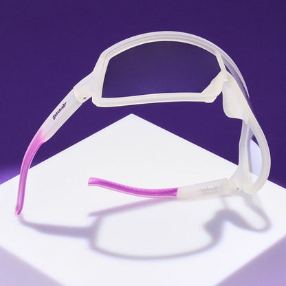 "Crystal Clear Chaos” Wrap G Polarized Sunglasses - X747X