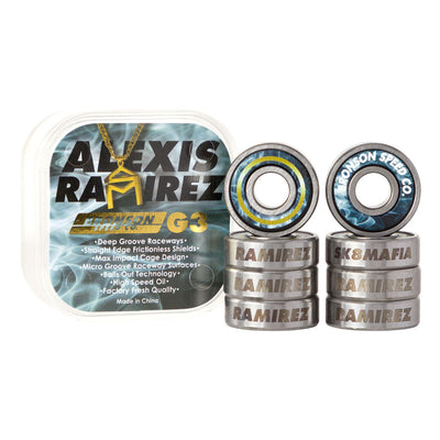 Bronson Speed Co. Alexis Ramirez Pro G3 Skateboard Bearings (set of 8) - X747X