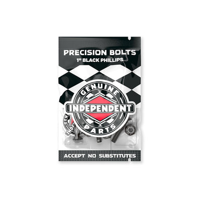 Independent Truck Co. Genuine Parts 1" Black Skateboard Mounting Hardware - X747X
