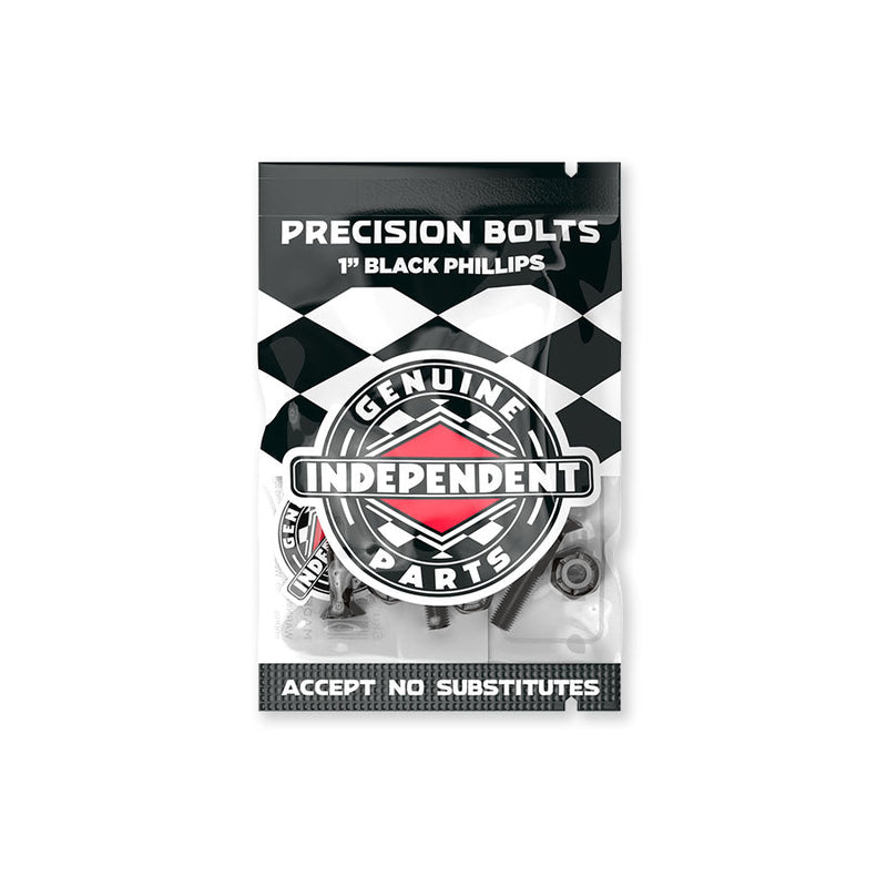 Independent Truck Co. Genuine Parts 1" Black Skateboard Mounting Hardware - X747X
