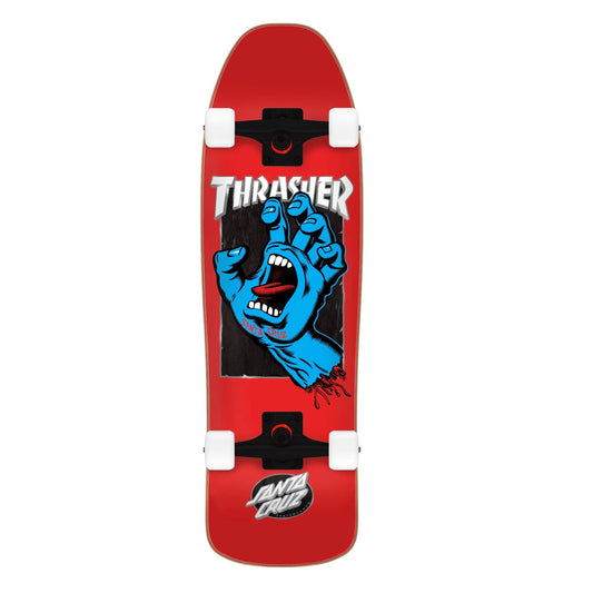 Santa Cruz X Thrasher Screaming Hand Cruzer Shaped Skateboard Complete - 9.35″