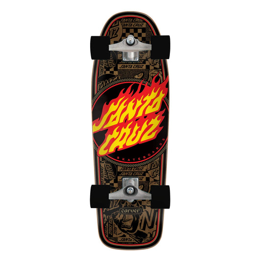 Santa Cruz x Carver Flame Dot Route Cruiser Surf Skate - 9.8″