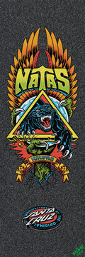 Mob x Natas Panther 11" x 33" Black Skateboard Grip Tape - X747X