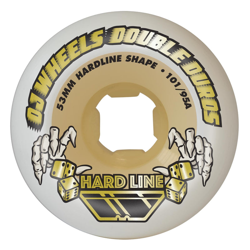 OJ Double Duro Gum Hardline 53mm 101a/95a Skateboard Wheels - X747X