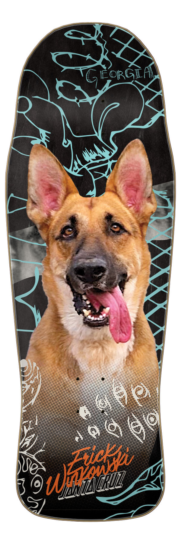 Santa Cruz Winkowski German Shepherd Tribute Pro Shaped 10.34" Skateboard Deck