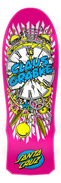 **Pre-Order** SANTA CRUZ CLAUS GRABKE EXPLODING CLOCK PINK 10.04" SKATEBOARD DECK - X747X
