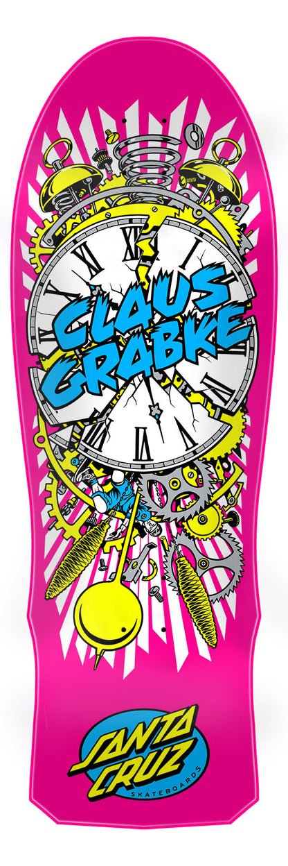 **Pre-Order** SANTA CRUZ CLAUS GRABKE EXPLODING CLOCK PINK 10.04" SKATEBOARD DECK - X747X