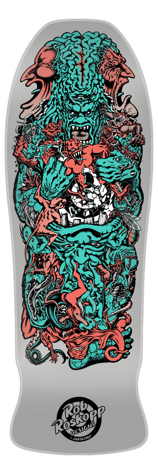 **Pre-Order** Santa Cruz Roskopp 5 Cool Grey 10.22" Skateboard Deck - X747X