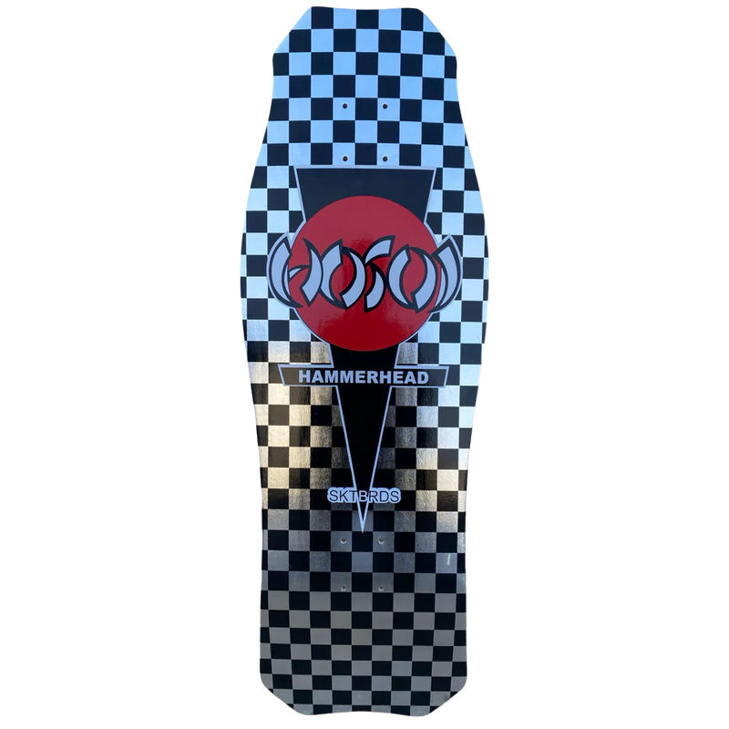 Hosoi Skateboards O.G. Hammerhead Checkerboard LTD Silver Foil 10.5" Skateboard Deck - X747X