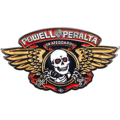 Powell Peralta Winged Ripper Lapel Pin - Red/Metallic Gold - X747X