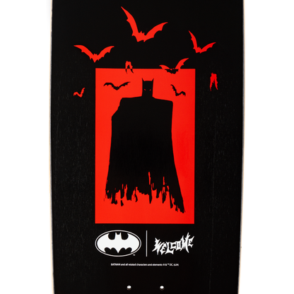 Welcome x Batman Bat Flames on Boline 2.0 Deck - 9.5″ Black