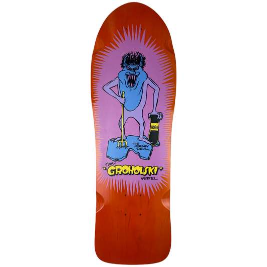 Vision Groholski Jersey Devil Deck - 9.5" Orange Stain