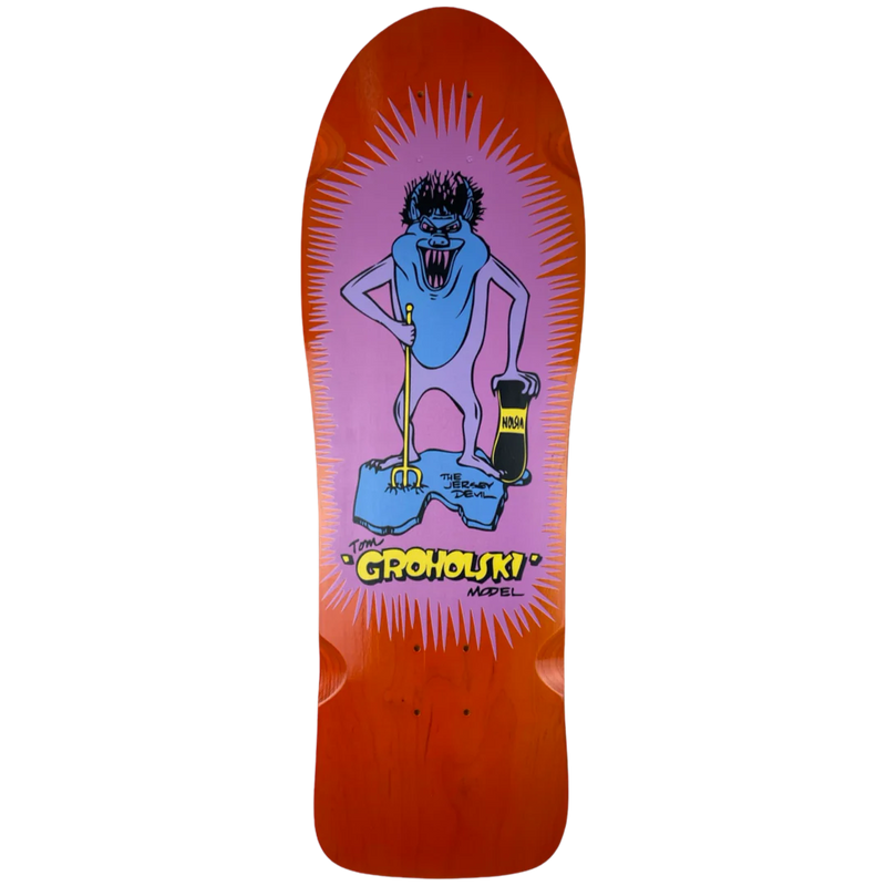 Vision Groholski Jersey Devil Deck - 9.5" Orange Stain