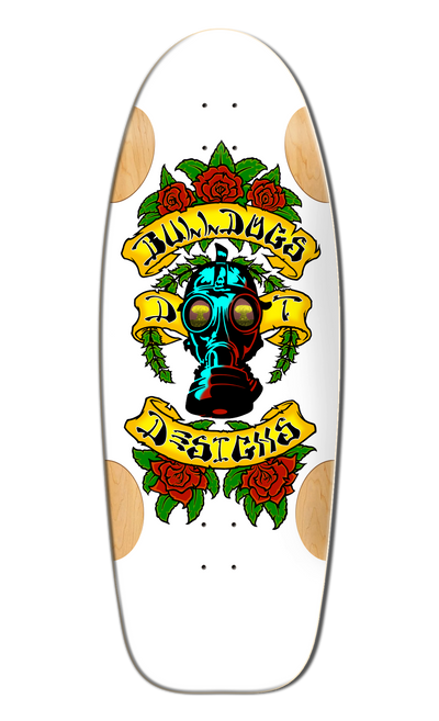 BullDog Designs "Car Paint" 11.875" White Formica Skateboard Deck - X747X