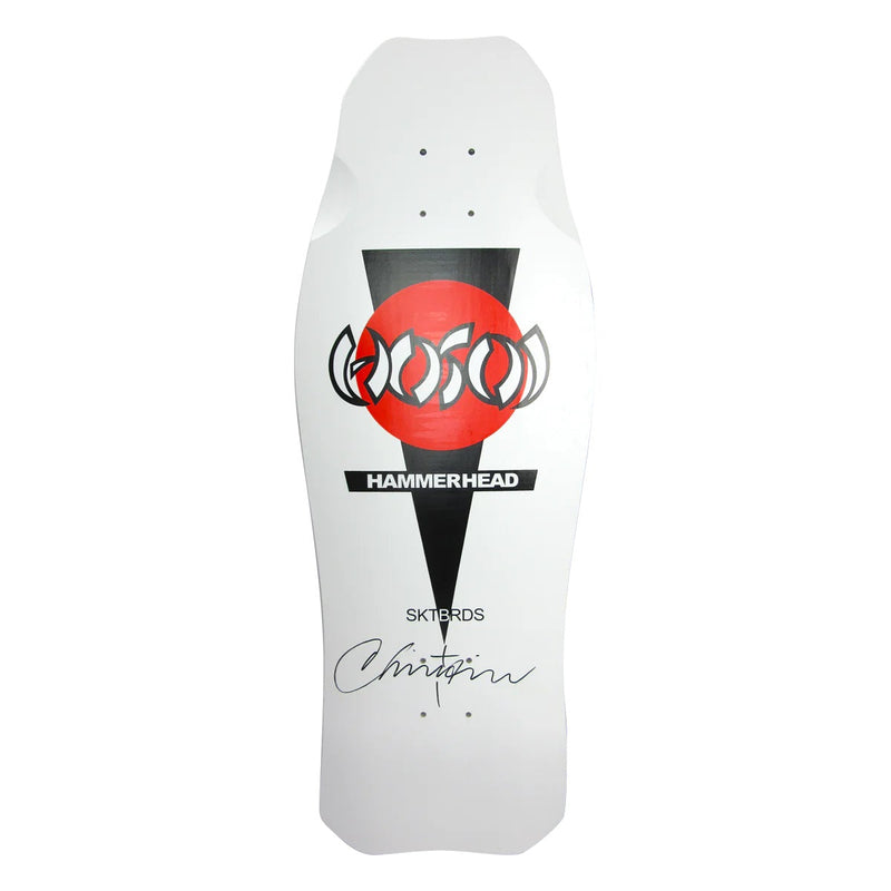 Hosoi O.G. Hammerhead Signed Skateboard Deck - 10.5″ White - X747X