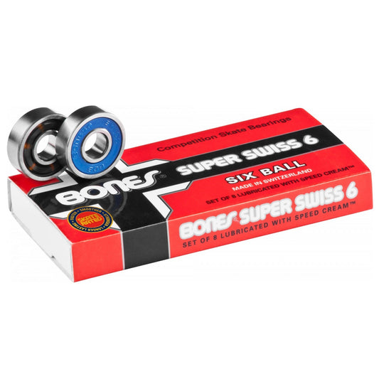 Bones Super Swiss 6 Ball Skate Bearings (Set of 8) - X747X