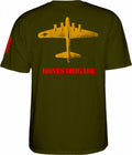 Bones Brigade Bomber T-shirt - Military Green - X747X