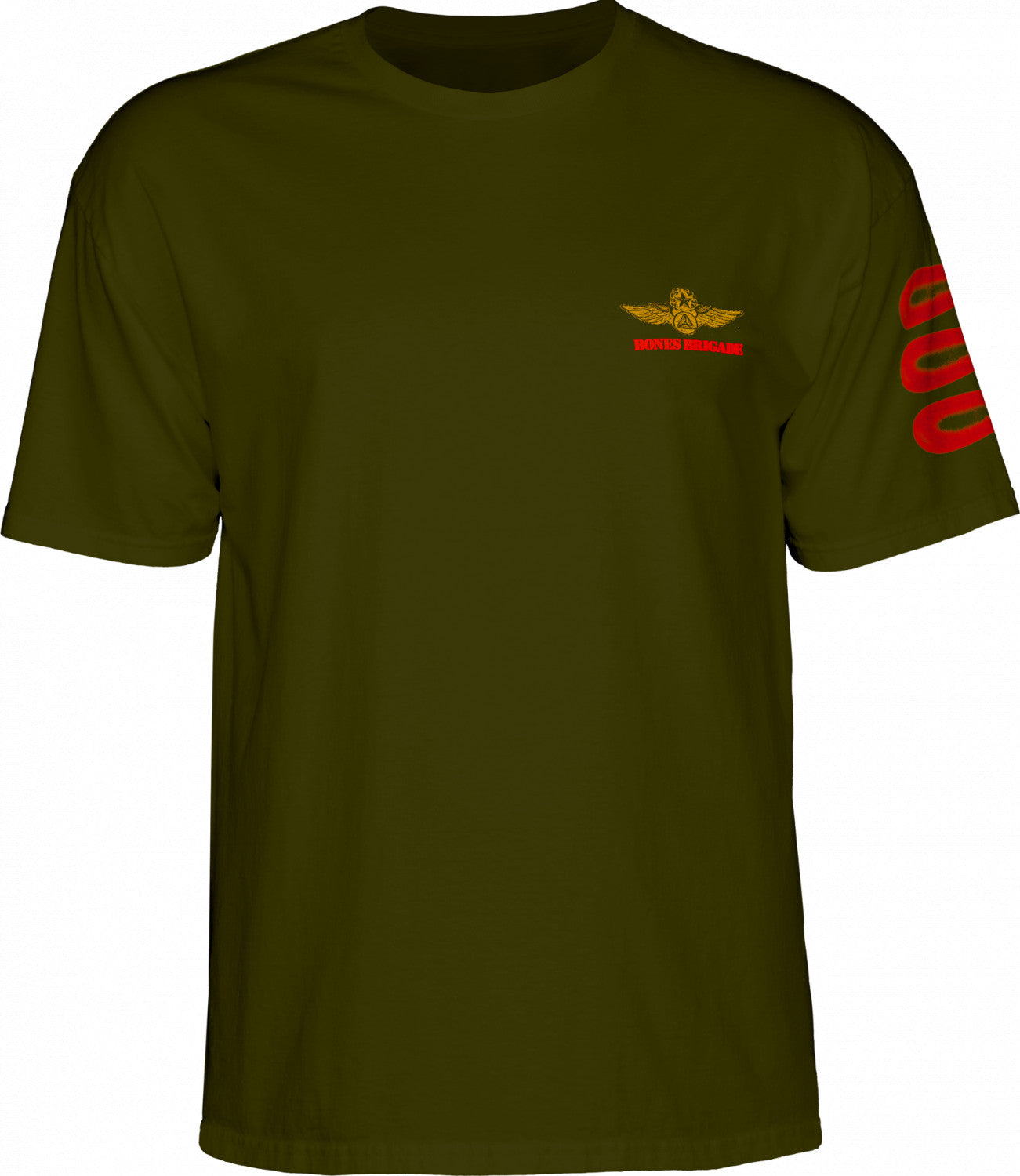 Bones Brigade Bomber T-shirt - Military Green - X747X