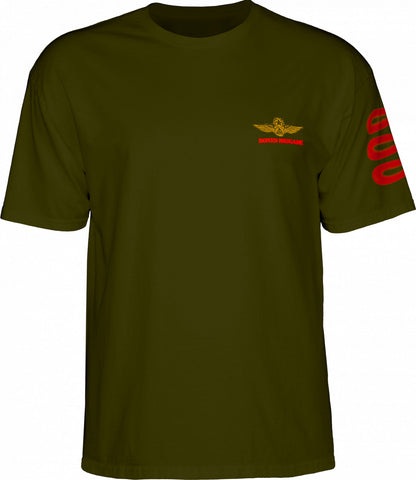 Bones Brigade Bomber T-shirt - Military Green - X747X