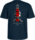 Powell Peralta Skull & Nunchucks Bruce Lee Collab T-shirt - Navy - X747X