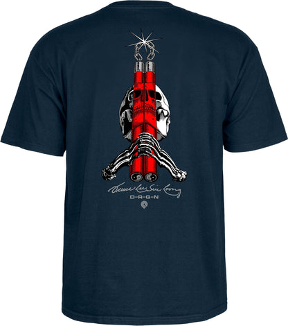 Powell Peralta Skull & Nunchucks Bruce Lee Collab T-shirt - Navy