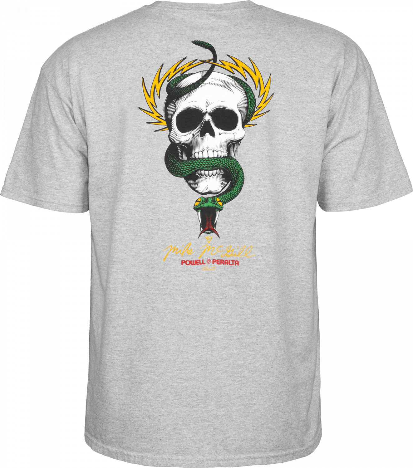 Powell Peralta Mike McGill Skull & Snake T-shirt - Gray