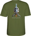 Powell Peralta Skull & Sword T-shirt - Military Green - X747X