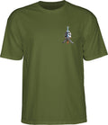 Powell Peralta Skull & Sword T-shirt - Military Green - X747X