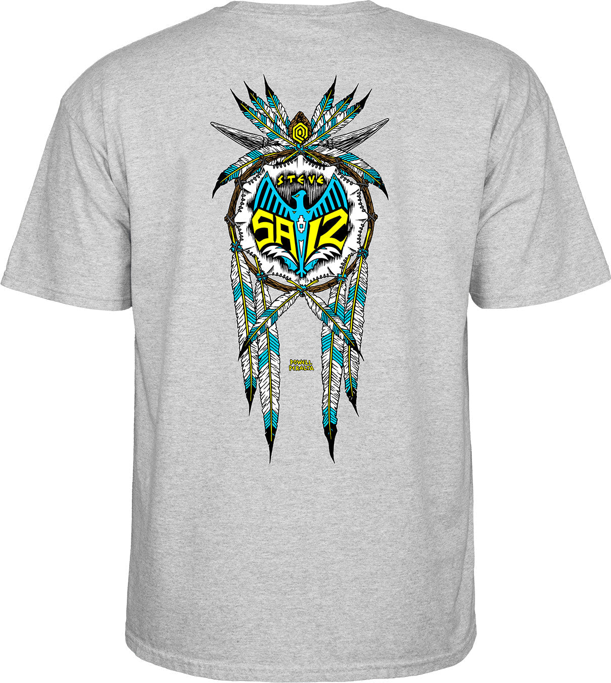 Powell Peralta Steve Saiz Totem T-shirt - Athletic Heather